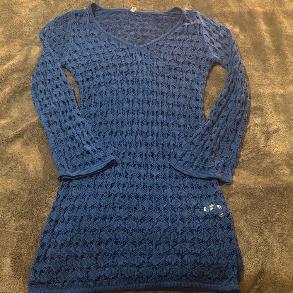 Forever 21 Blue Knit coverup Dress